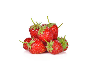 Fototapeta na wymiar Ripe strawberries isolated on a white background