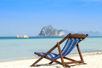 chair on the beach for vacation
