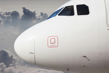 Passenger Plane, Sky Background