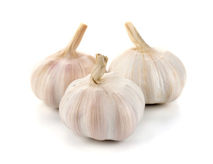 Fresh garlic isolated on white background