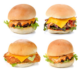 Hamburger isolated on white background