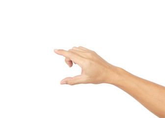 Hand isolated on white background with clipping path