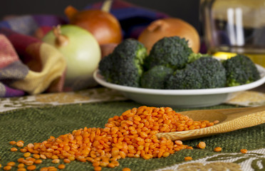 handful of red lentils