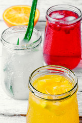 juice from fruits and aloe