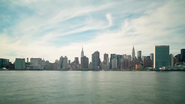 uptown manhattan panorama view 4k time lapse from ny
