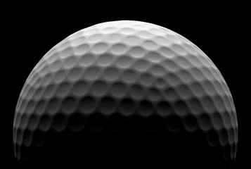 Tableaux ronds sur aluminium brossé Sports de balle Golf ball in the dark