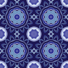 Squared background - ornamental seamless pattern. Design for ban