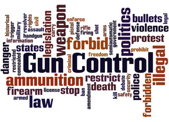 Gun Control, word cloud concept 5
