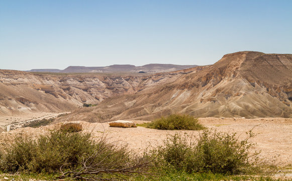 The Makhtesh Ramon in Negev desert, Israel