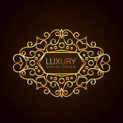 golden luxury badge