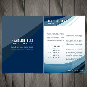 vector blue business brochure design illustration