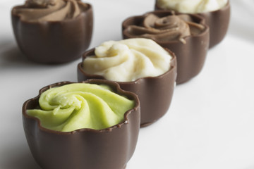 Chocolate cake with cream