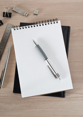 Blank notepad on office table