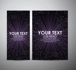 Abstract purple digital flare frame. Graphic resources design template. Vector illustration