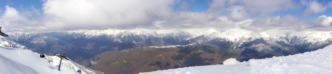 Fototapeta na wymiar Scenery mountain top view from Rosa Peak