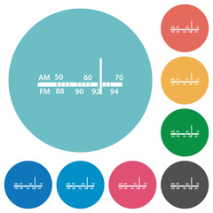 Flat radio tuner icons