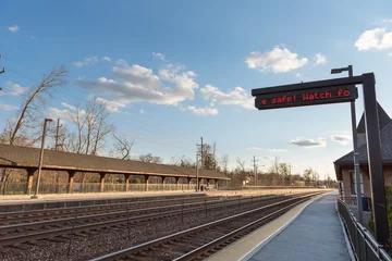 Suburban Train Station in the Late Afternoon