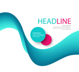 Abstract vector background, futuristic wavy 