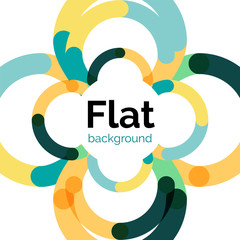 Colorful connected lines on white - abstract background