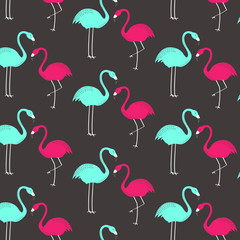 Flamingo pattern. Wallpaper design. Vector illustration.
