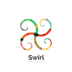 Vector swirl circle logo