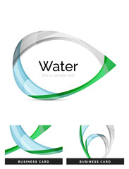 Abstract geometric water drop design