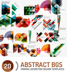 Set of geometric vector backgrounds