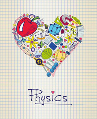 physics in shape of heart