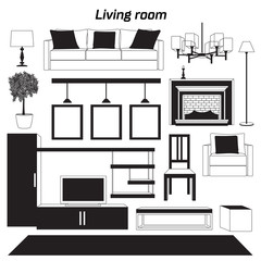 Cool graphic living room 