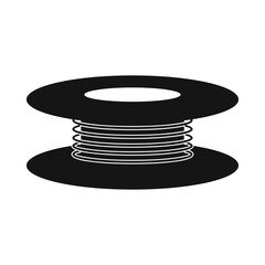 Wire spool icon, simple style 