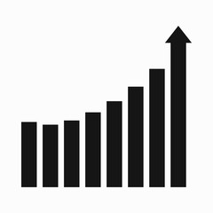 Business graph icon, simple style