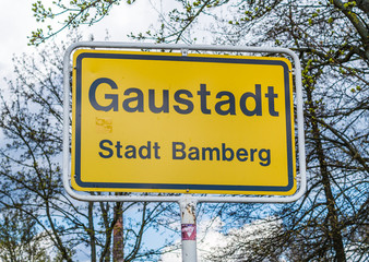 Ortsschild Gaustadt 