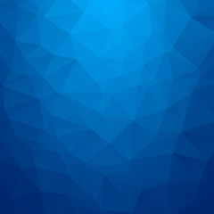 Abstract blue geometric triangle background.
