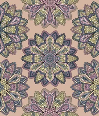 Badezimmer Foto Rückwand Intricate Flower Pattern © amovitania