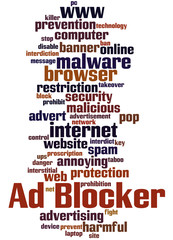 Ad Blocker, word cloud concept 7