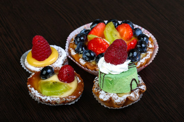 Pastry with berries