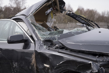 car wrecked in an accident