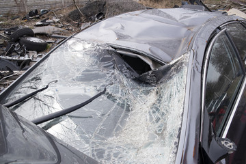 car wrecked in an accident