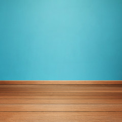 room interior with concrete wall and brown wood floor