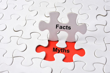 Fototapeta premium Facts and Myths on missing puzzle