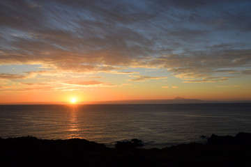 Fototapeta na wymiar Morgen auf La Palma, Blick zum Teide