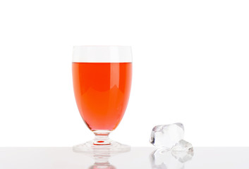 Glass of fresh red juice