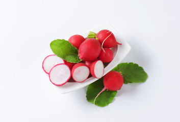 Fresh red radishes