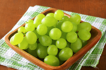 Fresh white grapes