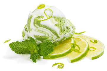 Ice cream with lime