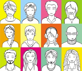 unrecognizable people faces