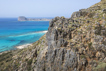 Balos bay at Crete island in Greece. Area of Gramvousa.