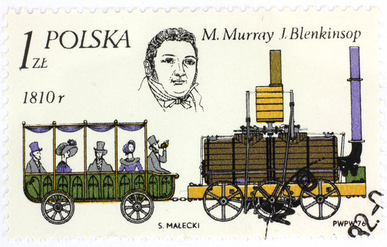 old train postage stamp