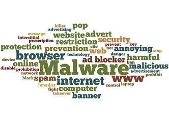 Malware, word cloud concept 2