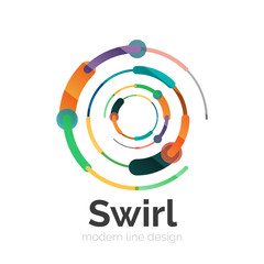 Vector swirl circle logo